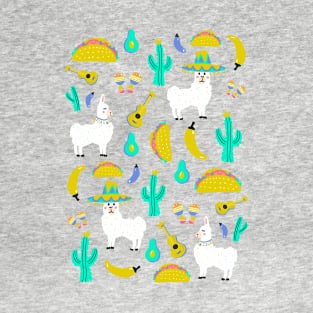 Llama Fiesta by Cindy Rose Studio T-Shirt